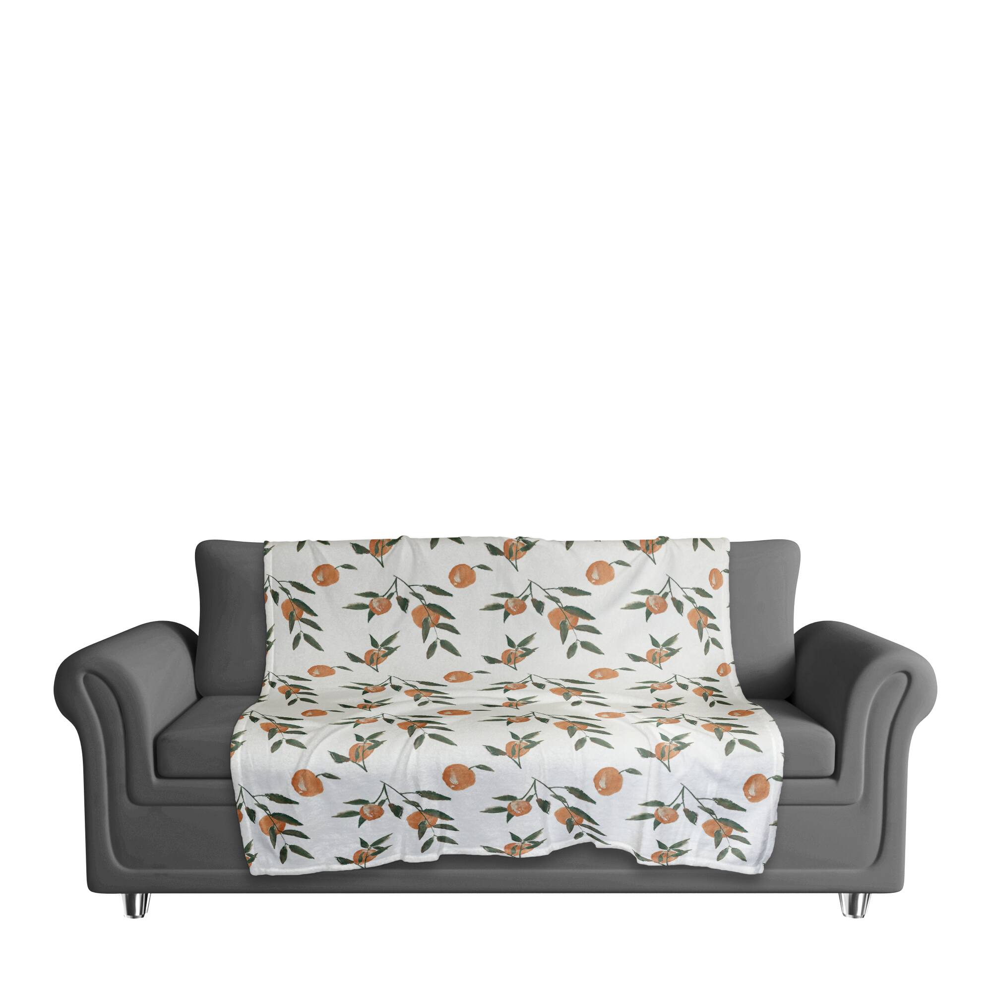 Peachy Pattern 50" x 60" Coral Fleece Blanket